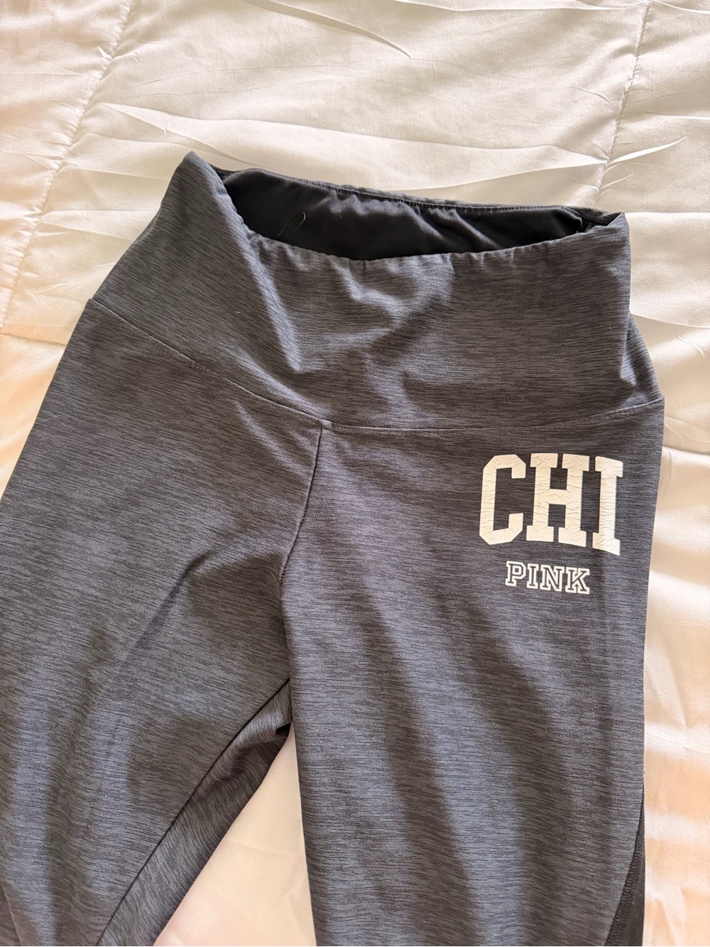 Victoria's Secret Black Athletic Leggings with Mesh Panels - Picture 4 of 5